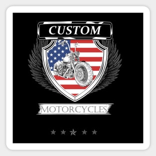 Custom Motorcycles, USA Customised Motorbike Enthusiast Sticker